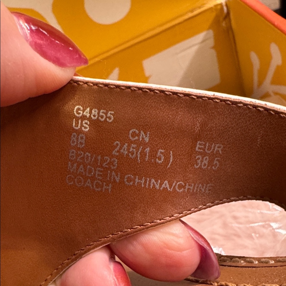 Coach Women's Lesli Leather Sandals with buckle - Picture 6 of 6
